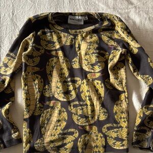 Mini Rodini Snake Print Long Sleeve Shirt